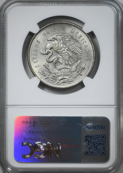 1950 Mo Mexico Silver Peso NGC MS65