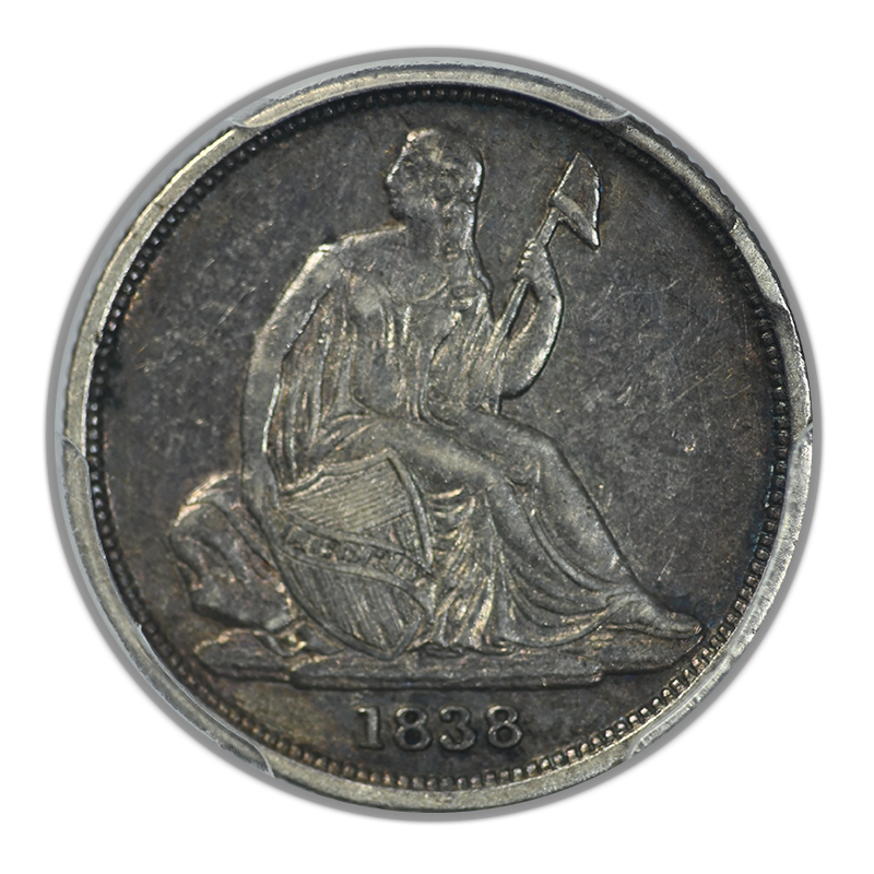 1838-O Liberty Seated Dime 10C PCGS XF45 - No Stars Obverse