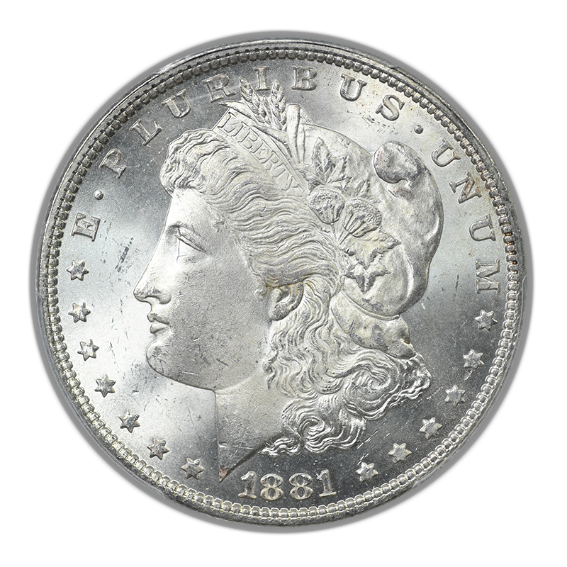 1881 Morgan Dollar $1 PCGS MS65+