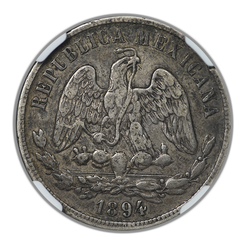 1894 HO G Mexico 50C Centavos NGC XF40