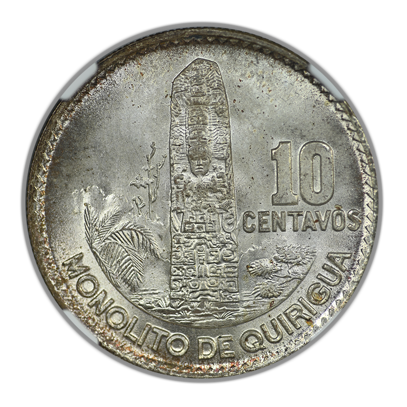 1964 Guatemala 10C Centavos NGC MS67