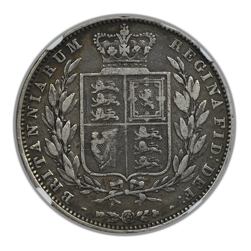 1850 Great Britain 1/2C Half Crown NGC VF25