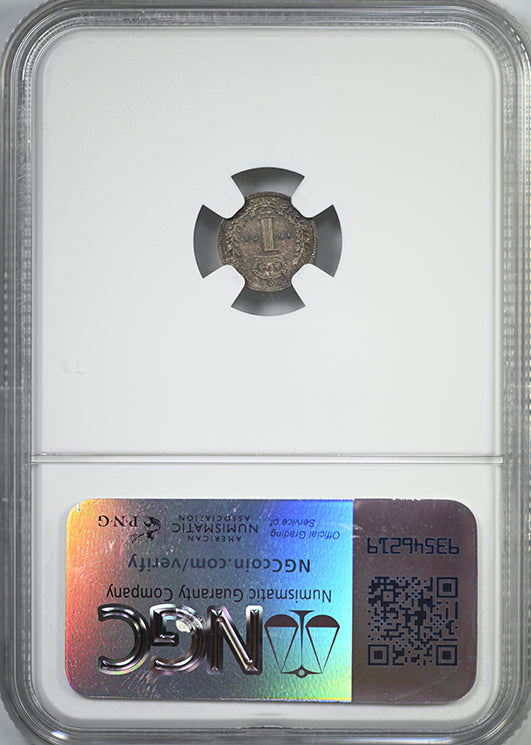 1901 Great Britain Silver 1P Penny Pence Maundy NGC MS65