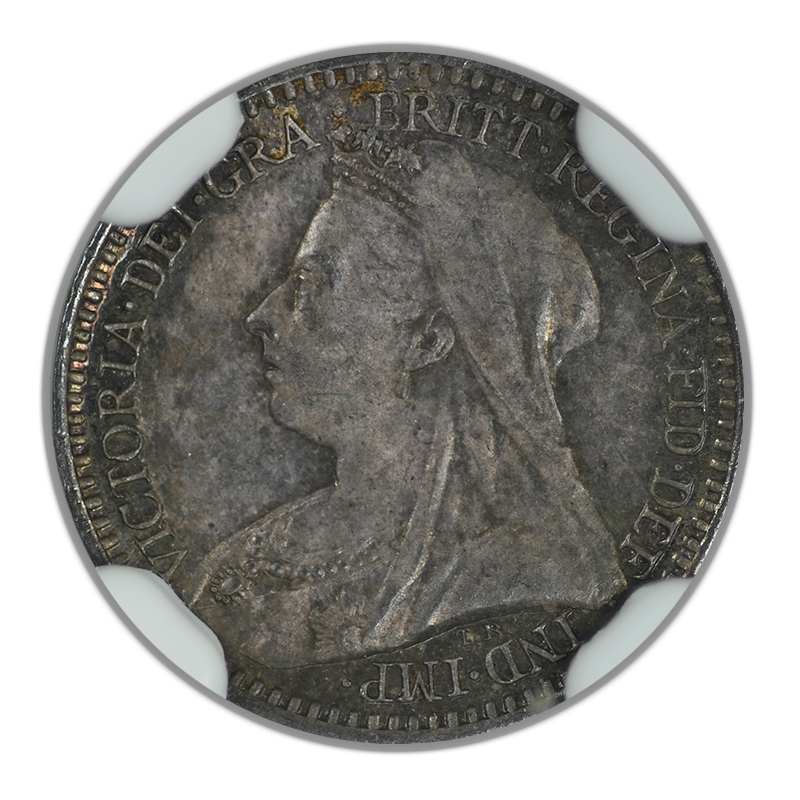 1901 Great Britain Silver 1P Penny Pence Maundy NGC MS65