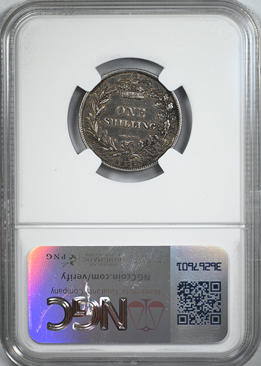 1871 Great Britain 1S Shilling NGC XF45