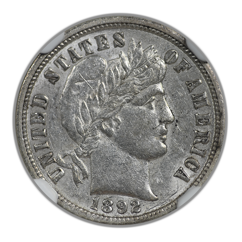 1892-O Barber Dime 10C NGC AU53