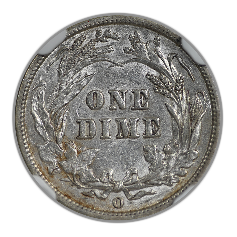 1892-O Barber Dime 10C NGC AU53