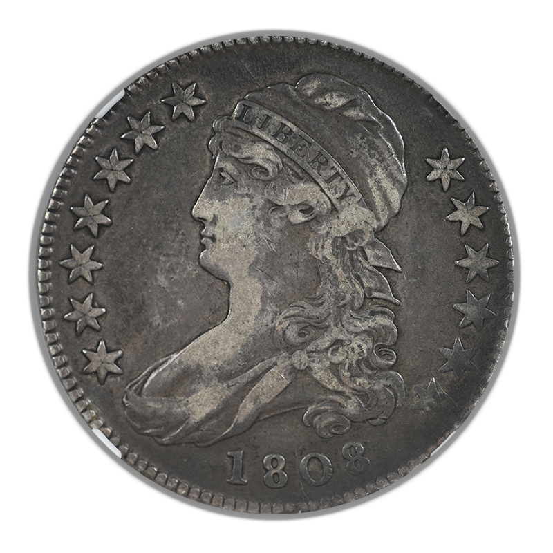 1808 Capped Bust Half Dollar 50C NGC VF30