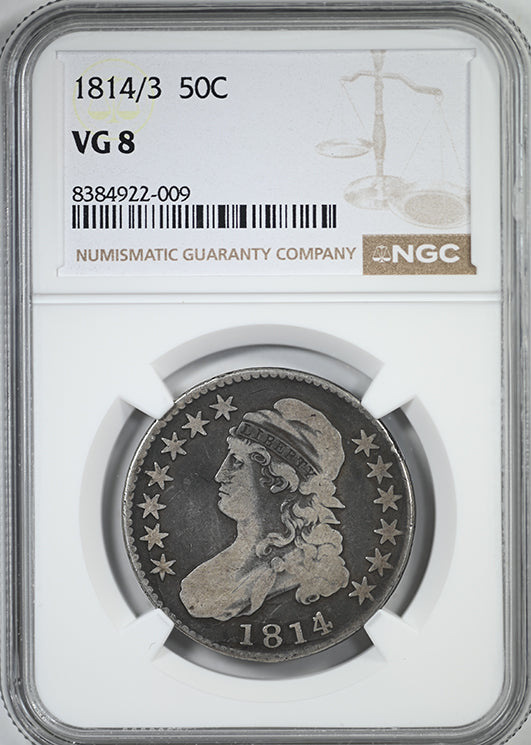 1814/3 Capped Bust Half Dollar 50C NGC VG8
