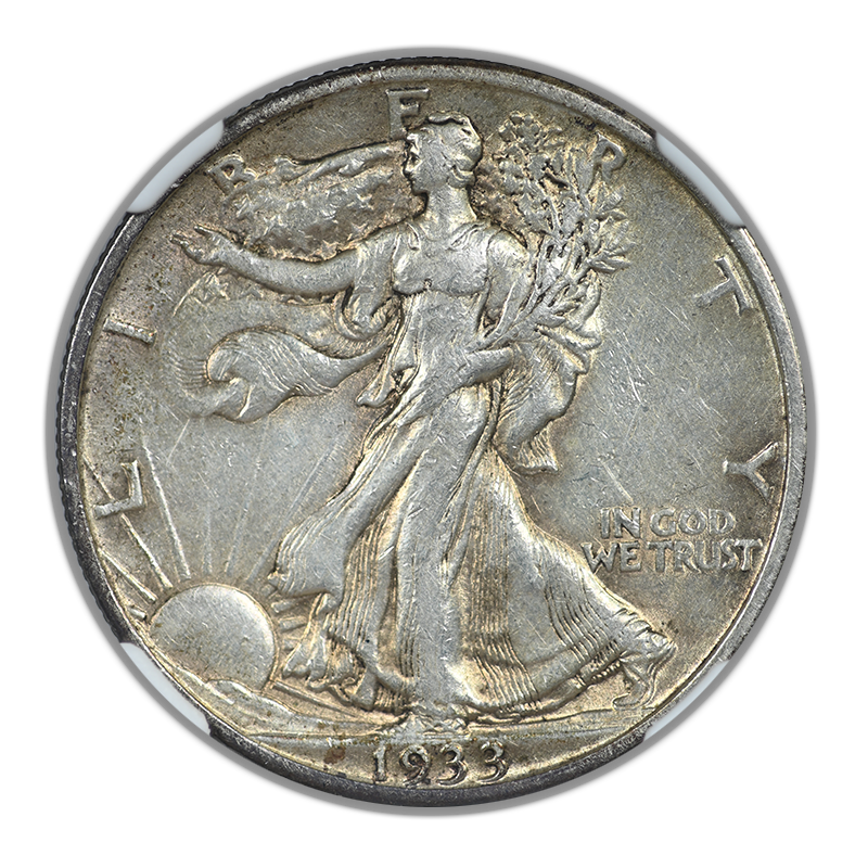 1933-S Walking Liberty Half Dollar 50C NGC AU53