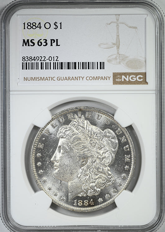 1884-O Morgan Dollar $1 NGC MS63PL - Prooflike