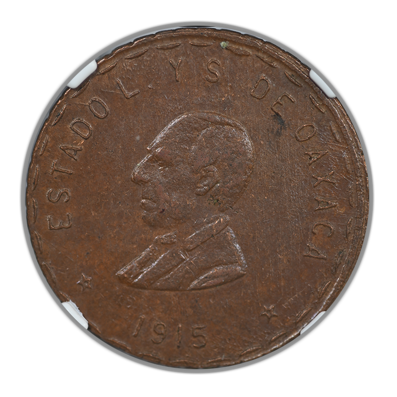 1915 Mexico 10C Centavos Oaxaca 6th Bust NGC MS61BN