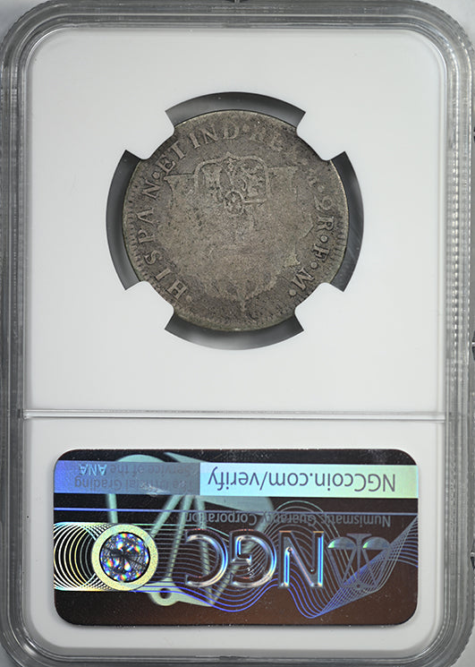 1776 MO FM Mexico 2R Reales NGC AG3