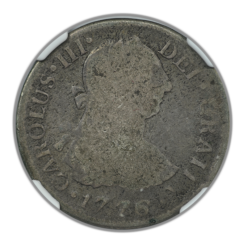 1776 MO FM Mexico 2R Reales NGC AG3