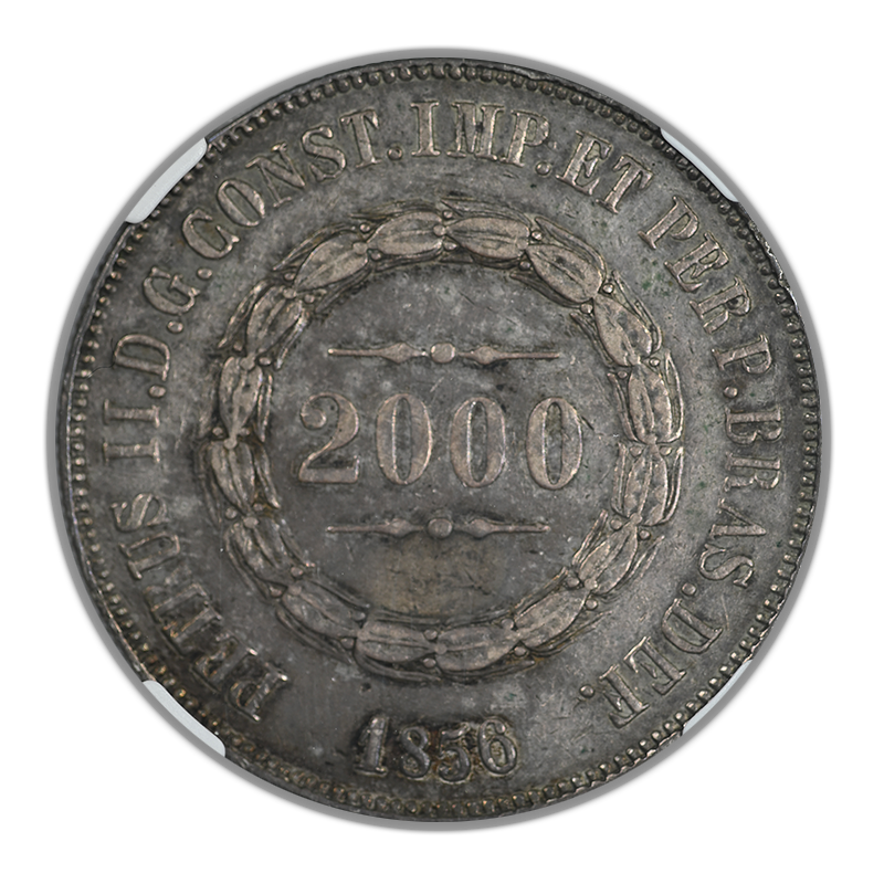 1856 Brazil 2000R Reis NGC AU50