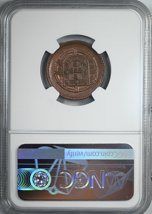 1918 Portugal 2C Centavos Bronze NGC MS62BN