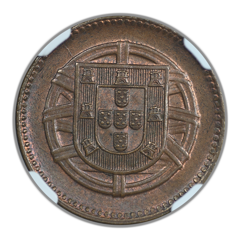 1918 Portugal 2C Centavos Bronze NGC MS62BN