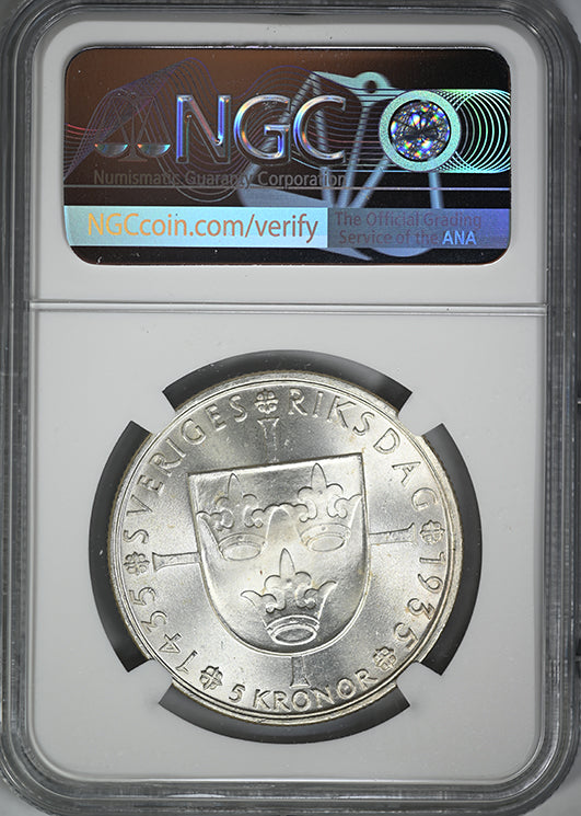 1935 G Sweden 5K Kronor NGC MS63 - Riksdag Anniversary
