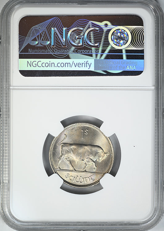 1954 Ireland 1S Shilling NGC MS65