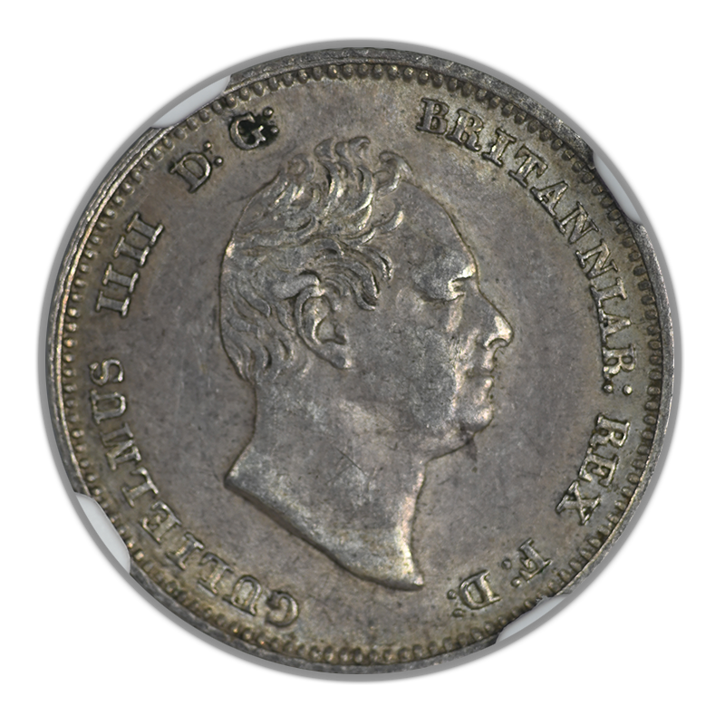 1836 Great Britain Britannia 4P Pence NGC AU55