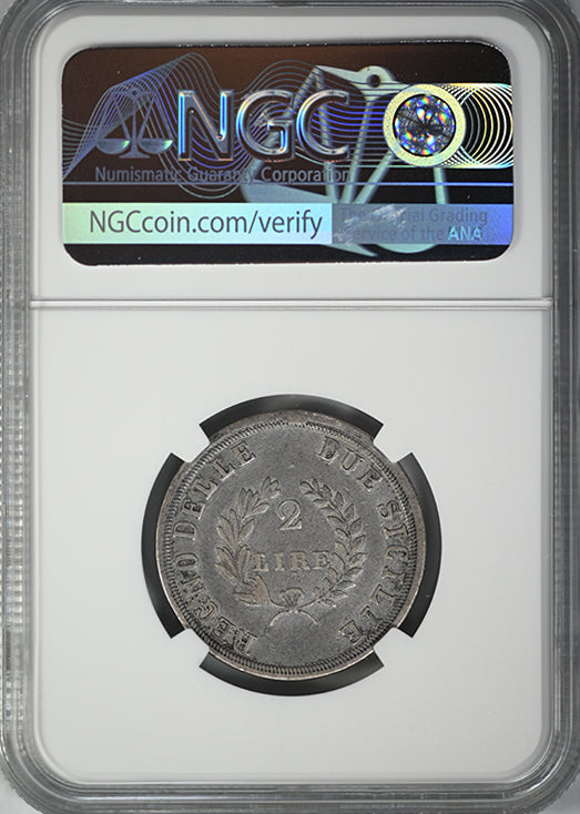 1813 Italy 2L Lire Naples & Sicily NGC VF30