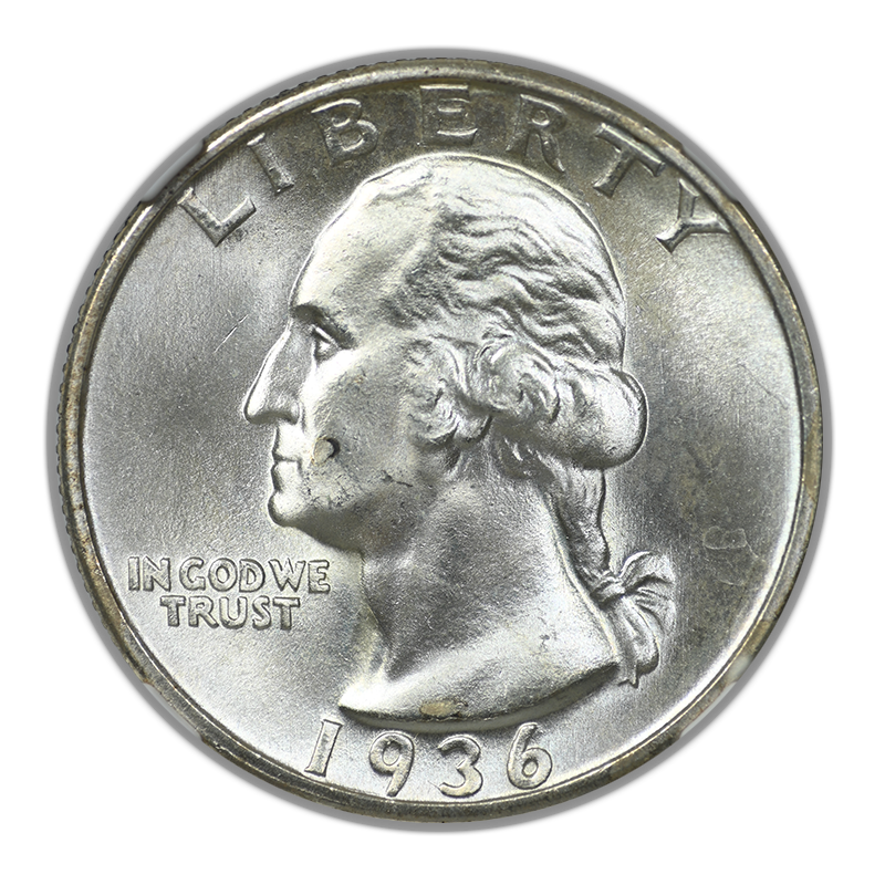 1936-S Washington Quarter 25C NGC MS65