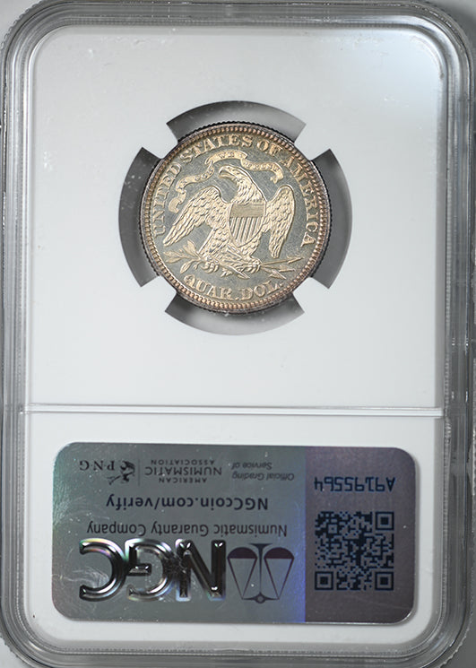 1872 Proof Liberty Seated Quarter 25C NGC PF64 CAMEO