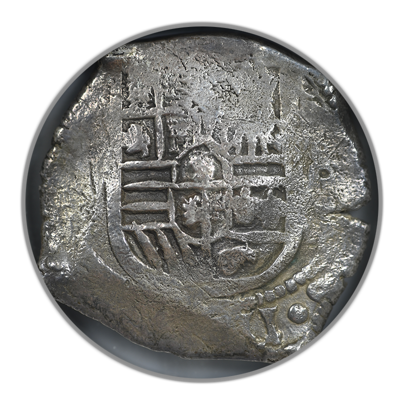 (1598-1641) Mexico 8R Reales Shipwreck Cob NGC VF Details - Philip III OR IV