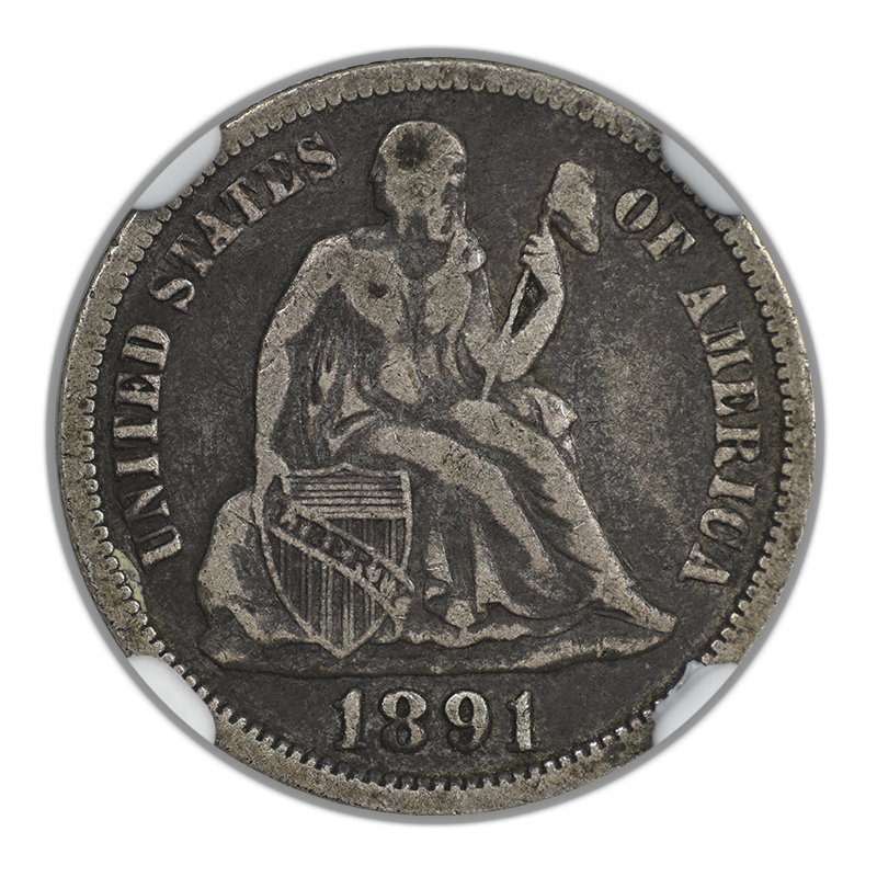 1891-O Liberty Seated Dime 10C NGC VF20