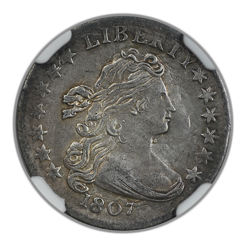 1807 Draped Bust Dime 10C NGC AU Details JR-1