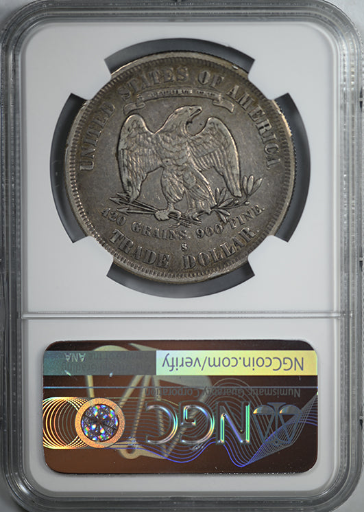 1877-S Trade Dollar T$1 NGC XF45