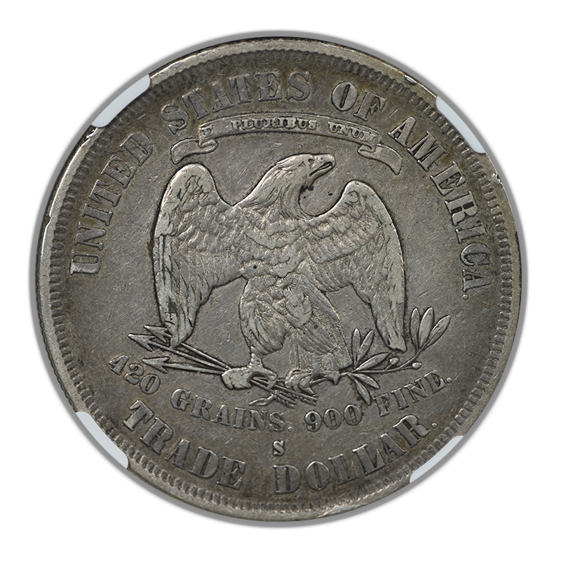 1877-S Trade Dollar T$1 NGC XF45