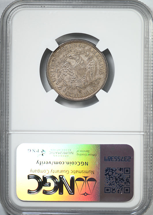 1888-S Liberty Seated Quarter 25C NGC AU58