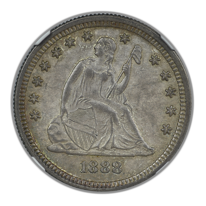 1888-S Liberty Seated Quarter 25C NGC AU58