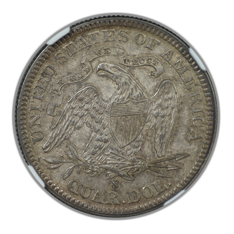 1888-S Liberty Seated Quarter 25C NGC AU58