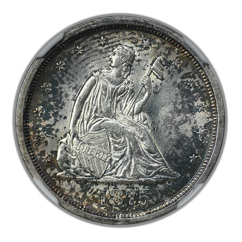 1875-S Twenty Cent Piece 20C NGC MS64
