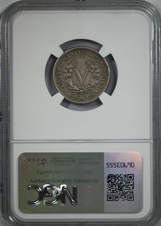 1885 Liberty V-Nickel 5C NGC VF20