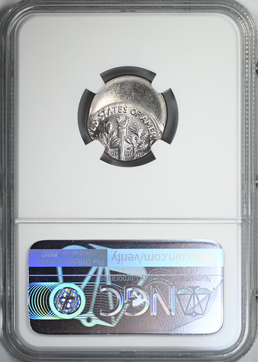 1975-D Roosevelt Dime 10C NGC Mint Error MS65 Struck 40% Off Center
