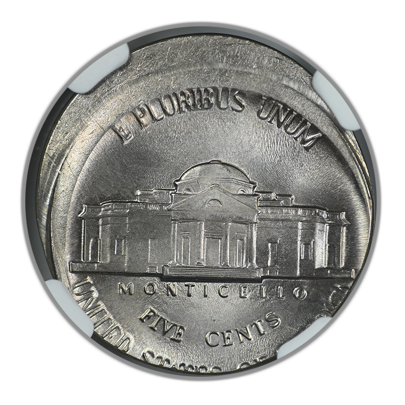 1977 Jefferson Nickel 5C NGC Mint Error MS65 5FS Full Steps Struck 15% Off Center