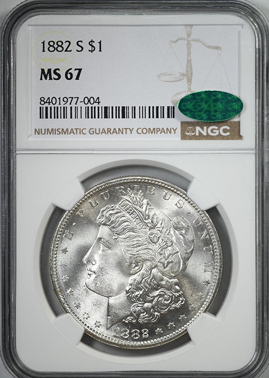 1882-S Morgan Dollar $1 NGC MS67 CAC