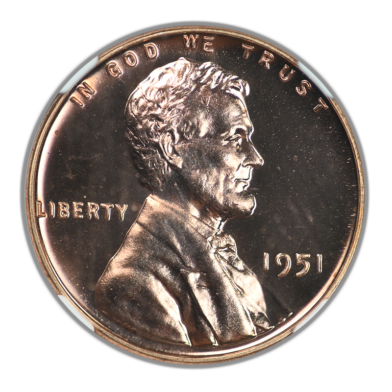 1951 Proof Lincoln Wheat Cent 1C NGC PF68RD
