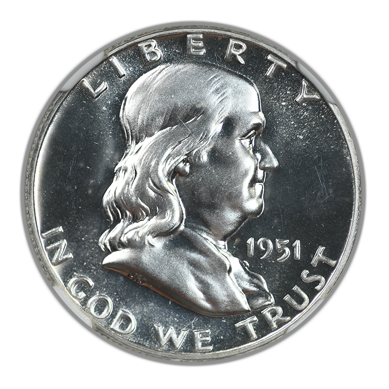 1951 Proof Franklin Half Dollar 50C NGC PF66