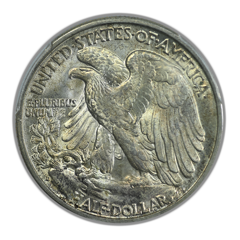 1936-D Walking Liberty Half Dollar 50C PCGS MS65 Reverse