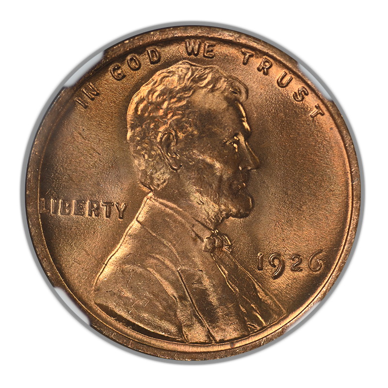 1926 Lincoln Wheat Cent 1C NGC MS65RD