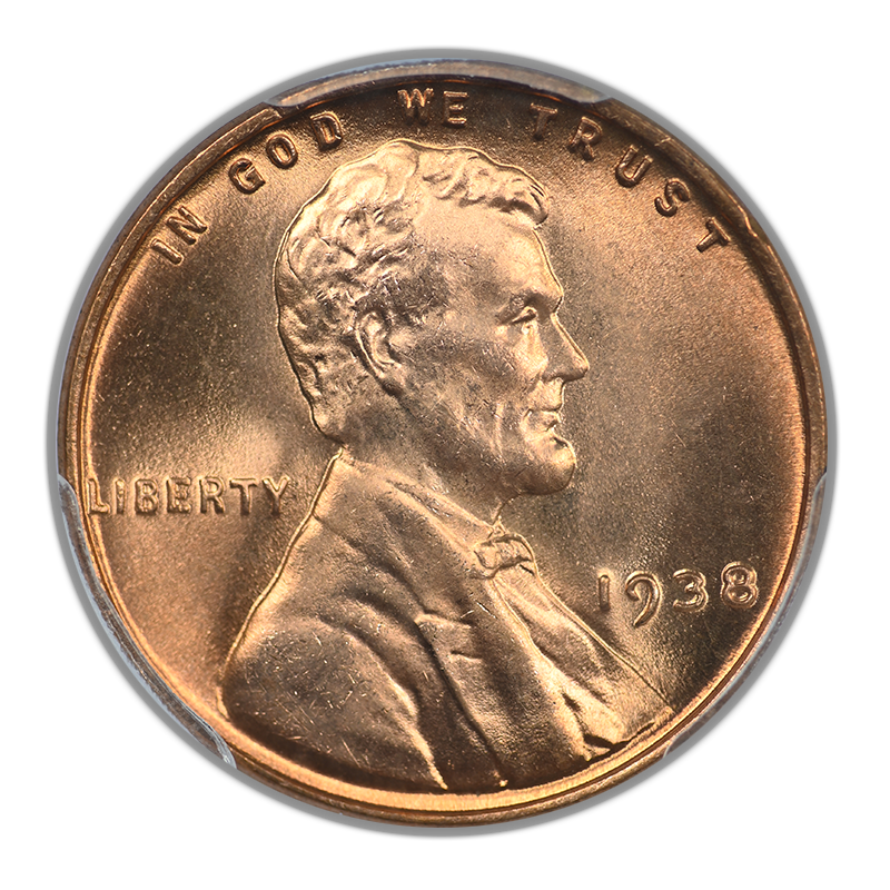 1938 Lincoln Wheat Cent 1C PCGS MS66+RD