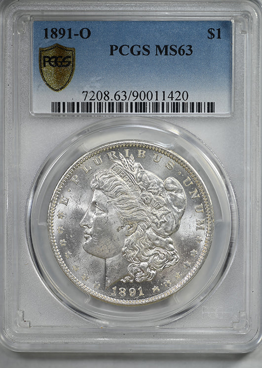 1891-O Morgan Dollar $1 PCGS MS63