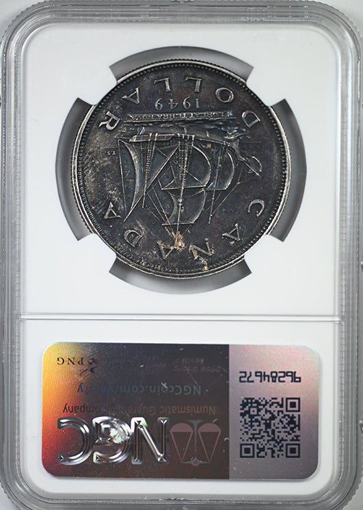 1949 Canada Silver Dollar S$1 NGC MS62 - TONED!