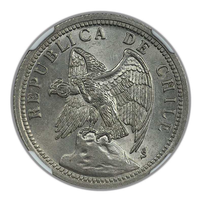 1933 SO Chile Peso NGC MS64
