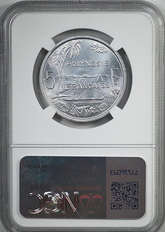 1965 French Polynesia 5F Francs NGC MS66