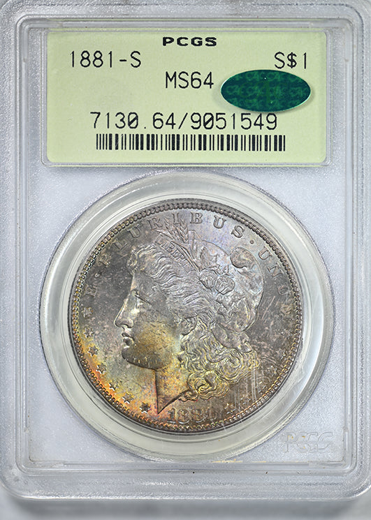 1881-S Morgan Dollar $1 PCGS MS64 CAC OGH - DUAL SIDED TONED!